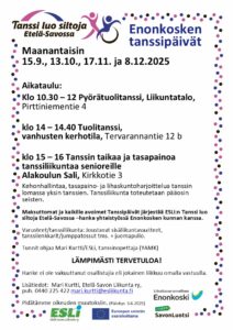 Mainos Enonkosken tanssipäivistä.